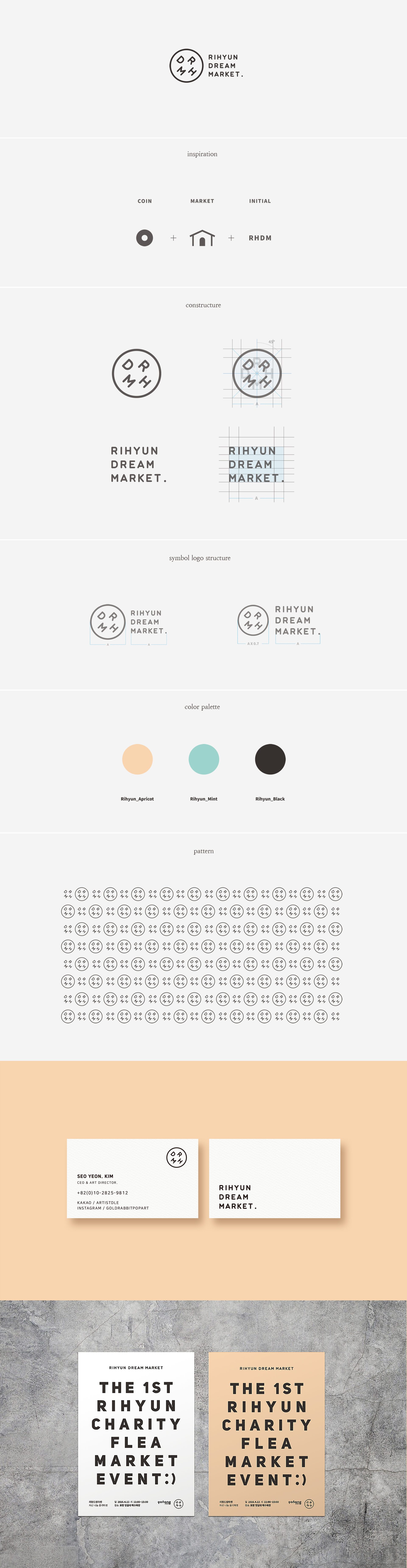 Rihyun Dream Market Visual Identification Design Structure and Identification Briefly Explaining the Application of Design
